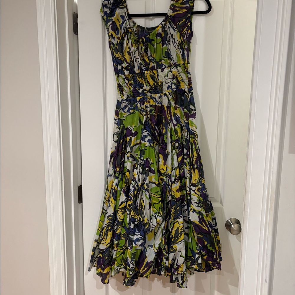 Floral Capsleeve Dress - Multicolor